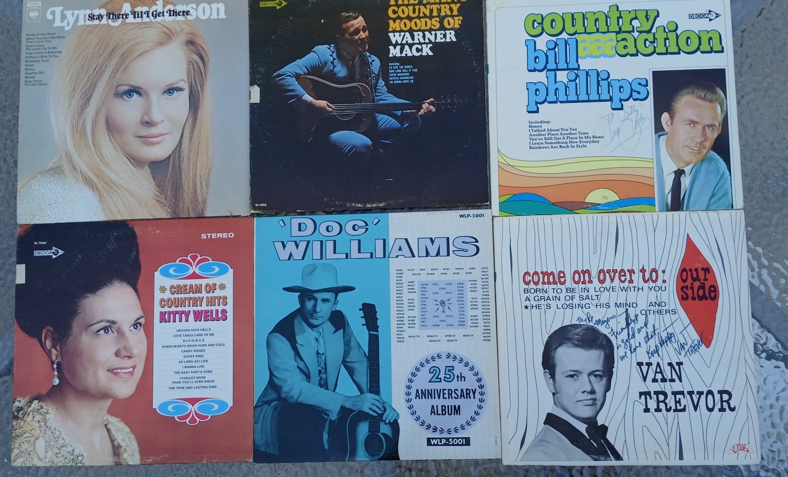 Autographed Country Music Album Collection 6, Kitty Wells, Doc Williams Etc