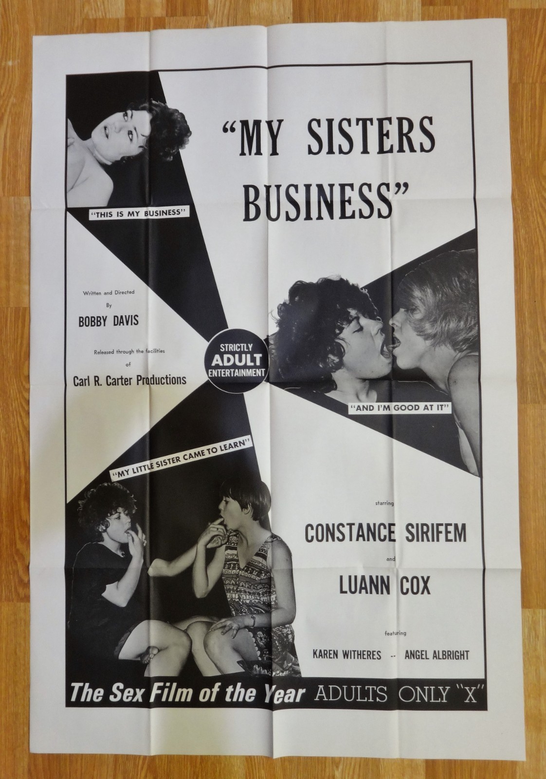 MY SISTERS BUSINESS – LuAnn Cox – 27×41″ 1970 Original XXX Adult Movie poster