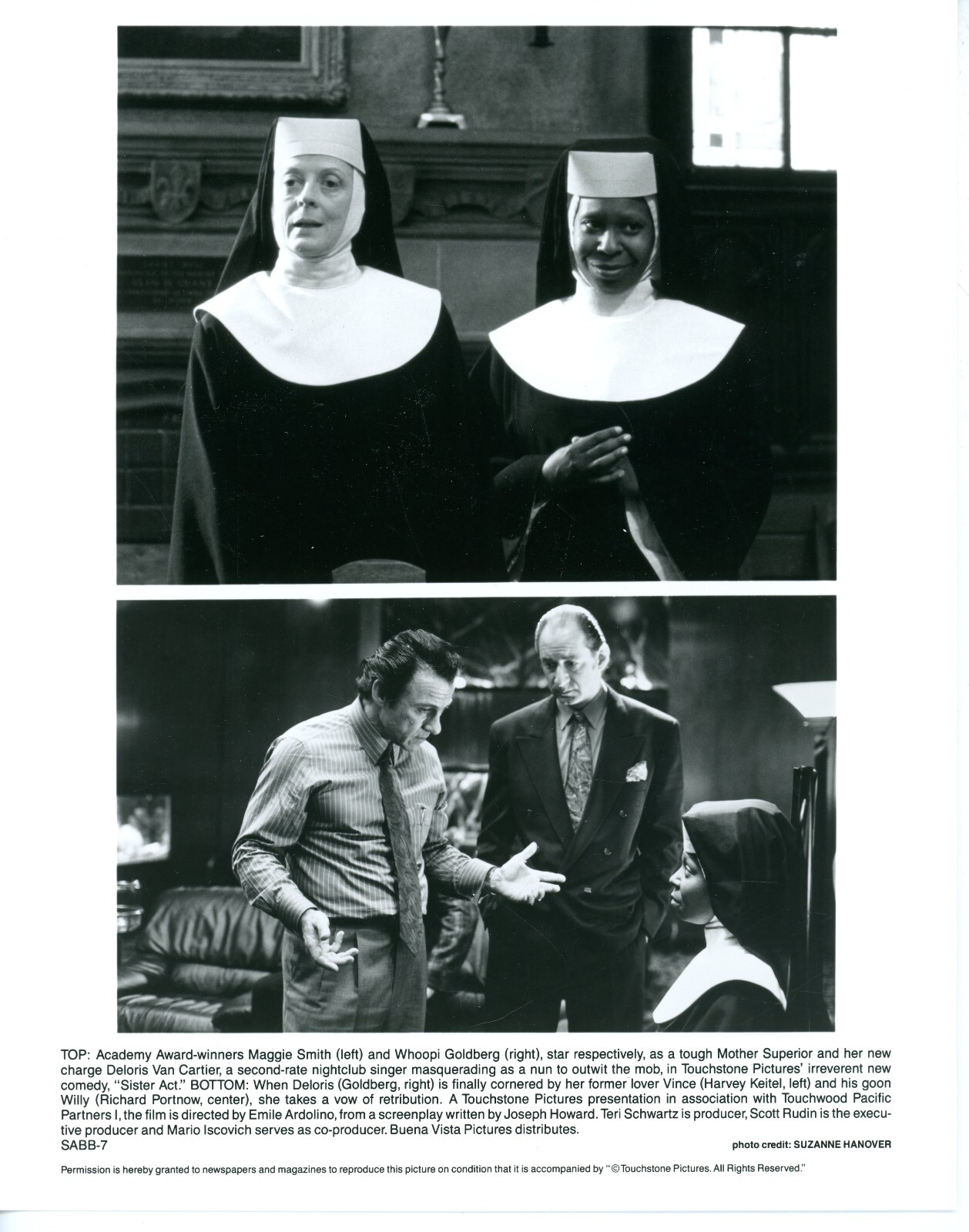 Sister Act (1992) 8×10 black & white photo #7
