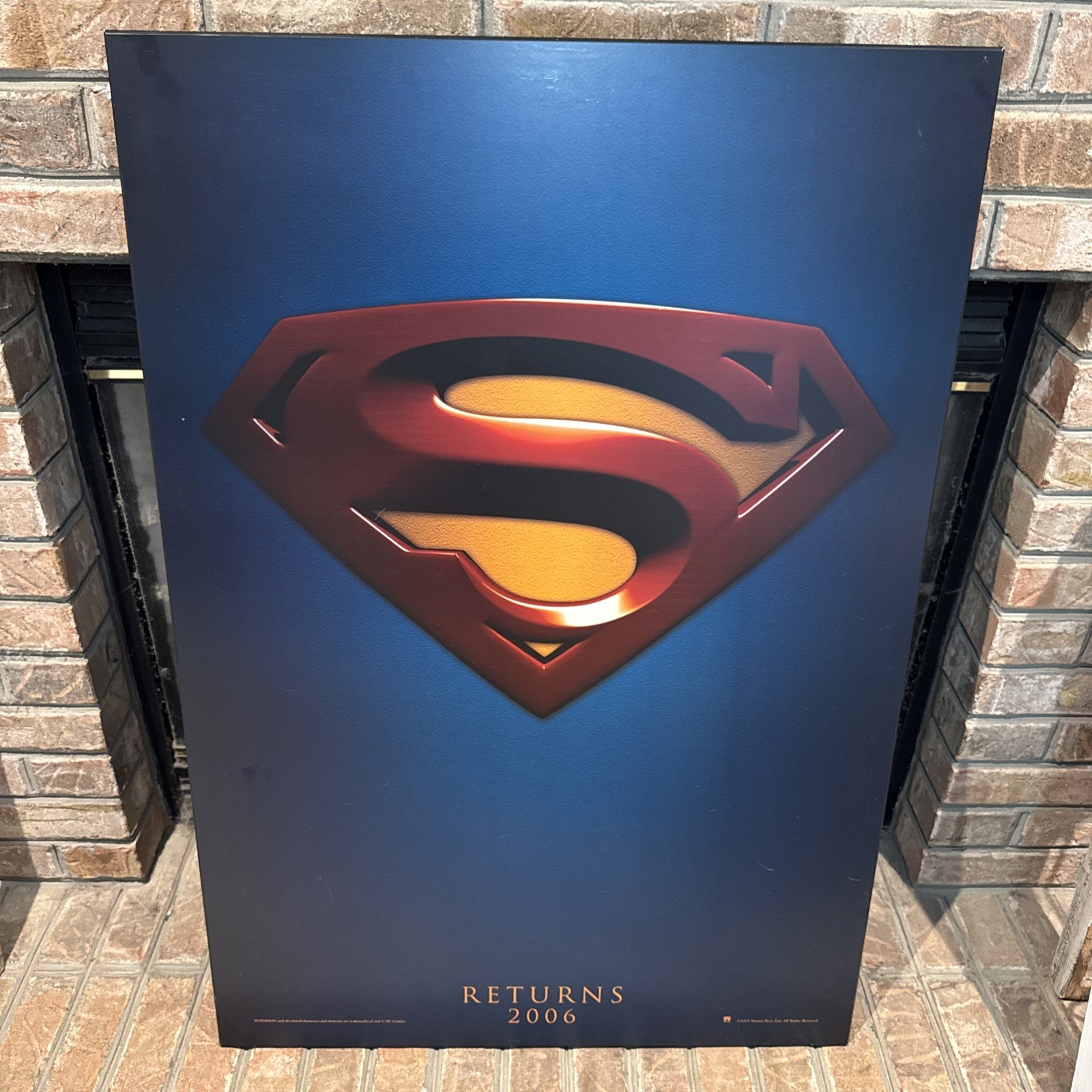 Rare Large Vintage 26×38 Superman Movie Poster 2006 Plak-It Wood Mounted