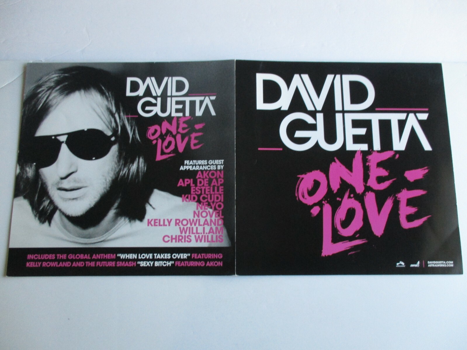 David Guetta One Love Promotional Astralwerks 2010 Poster 2 Sided 12 X 24 NEW