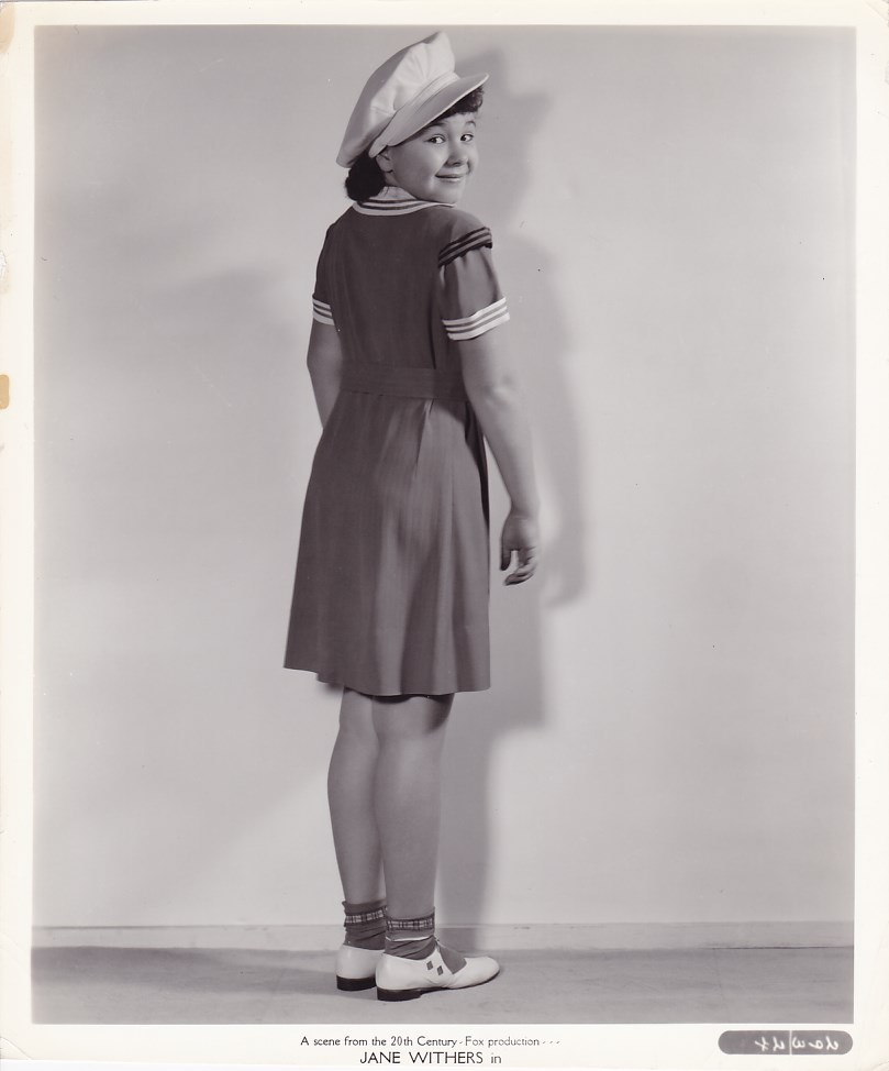 JANE WITHERS Child Star Original Vintage 1930s 20th Fox Studio Portrait Photo