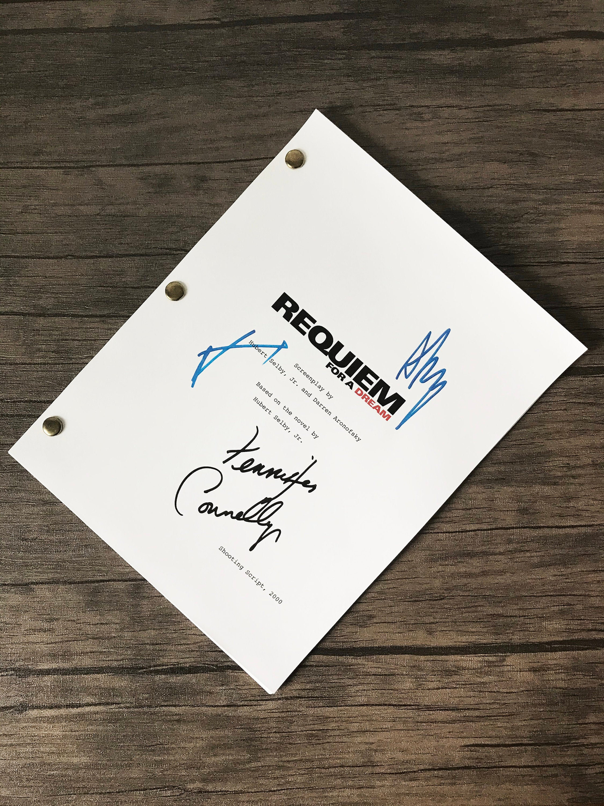 Requiem For A Dream, Signed Script, Jared Leto