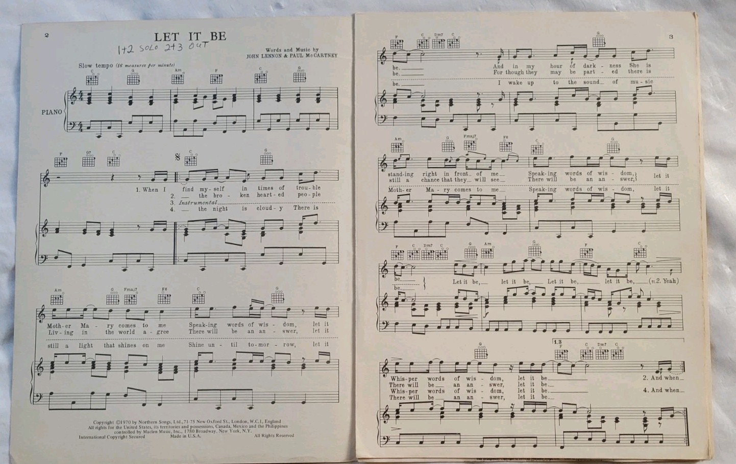 The Beatles 1960-70’s Sheet Music Lot Of 5 – All My Loving-Something-Yesterday,+