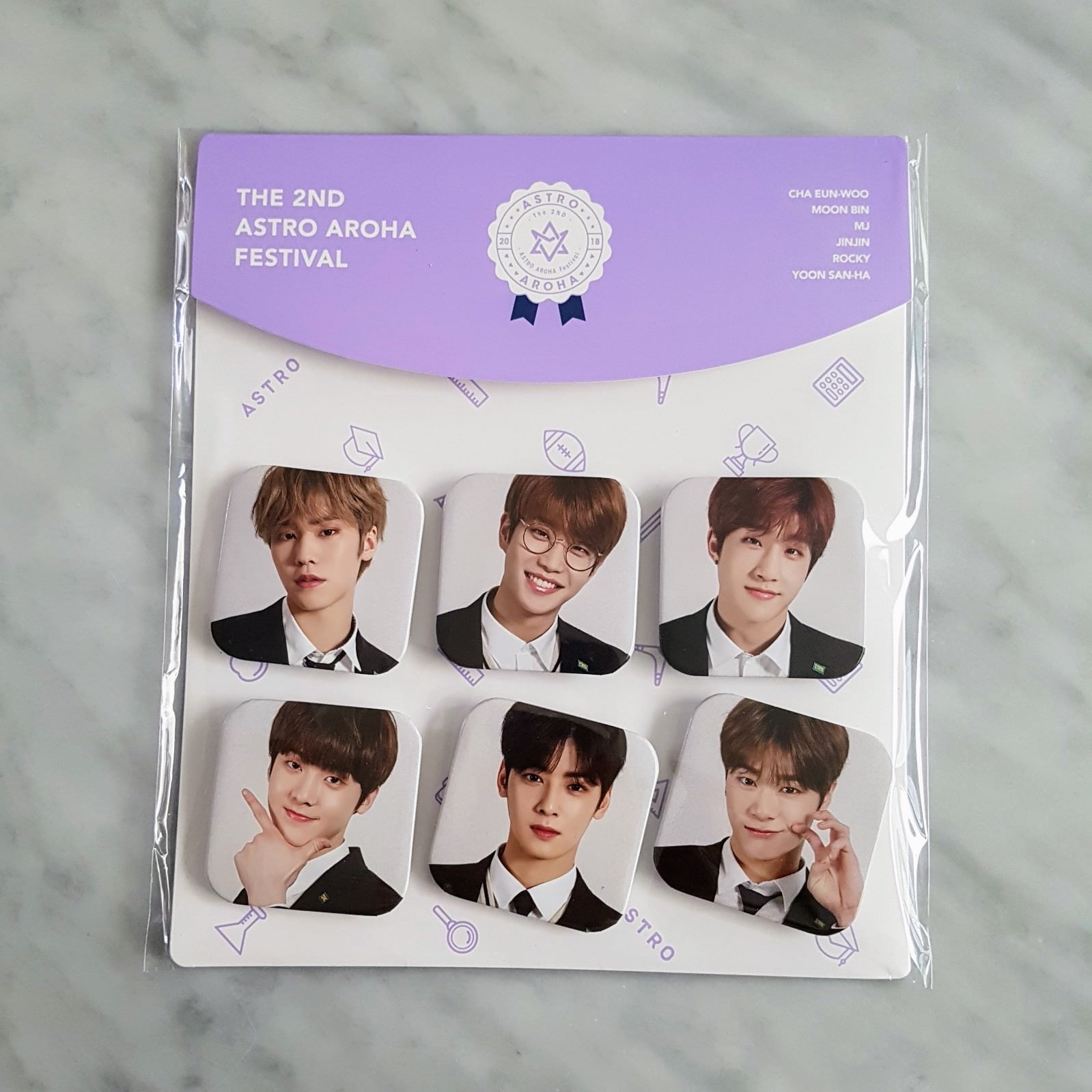 ASTRO AAF 2018 2ND AROHA Festival Pin Button Stand KPOP K-POP Eunwoo Moonbin