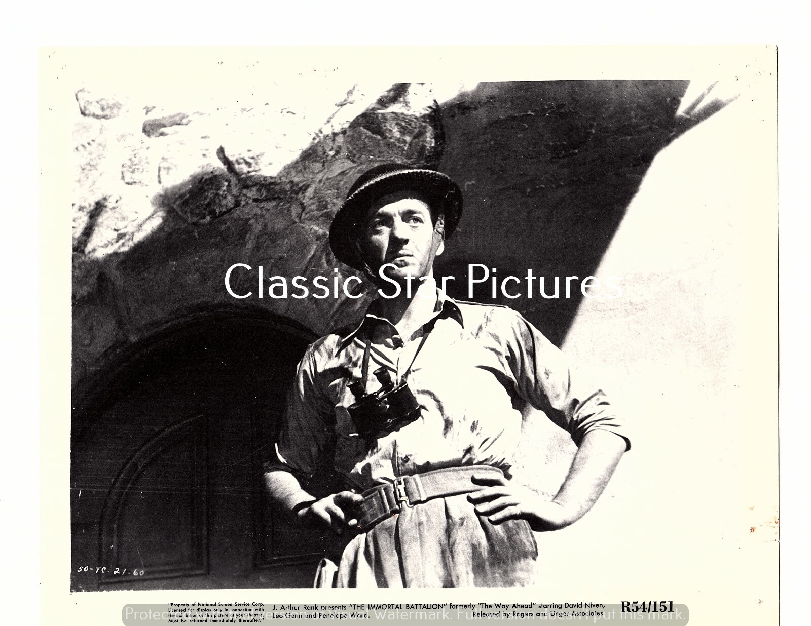 J351 David Niven The Immortal Battalion 1944 aka The Way Ahead vintage photo