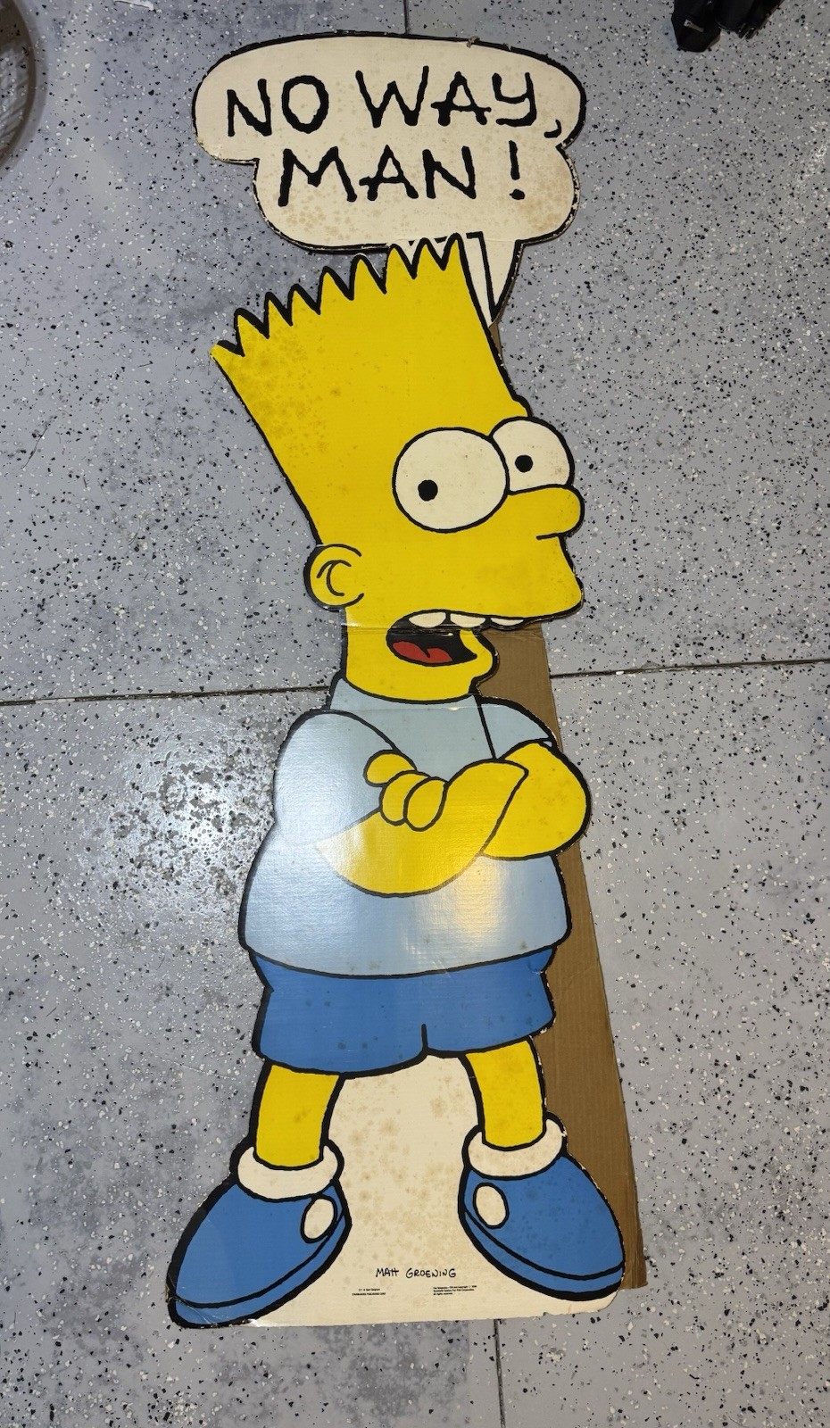 Bart Simpson No Way Man! #1 1990 Standee / Promo Cardboard Display Matt Groening