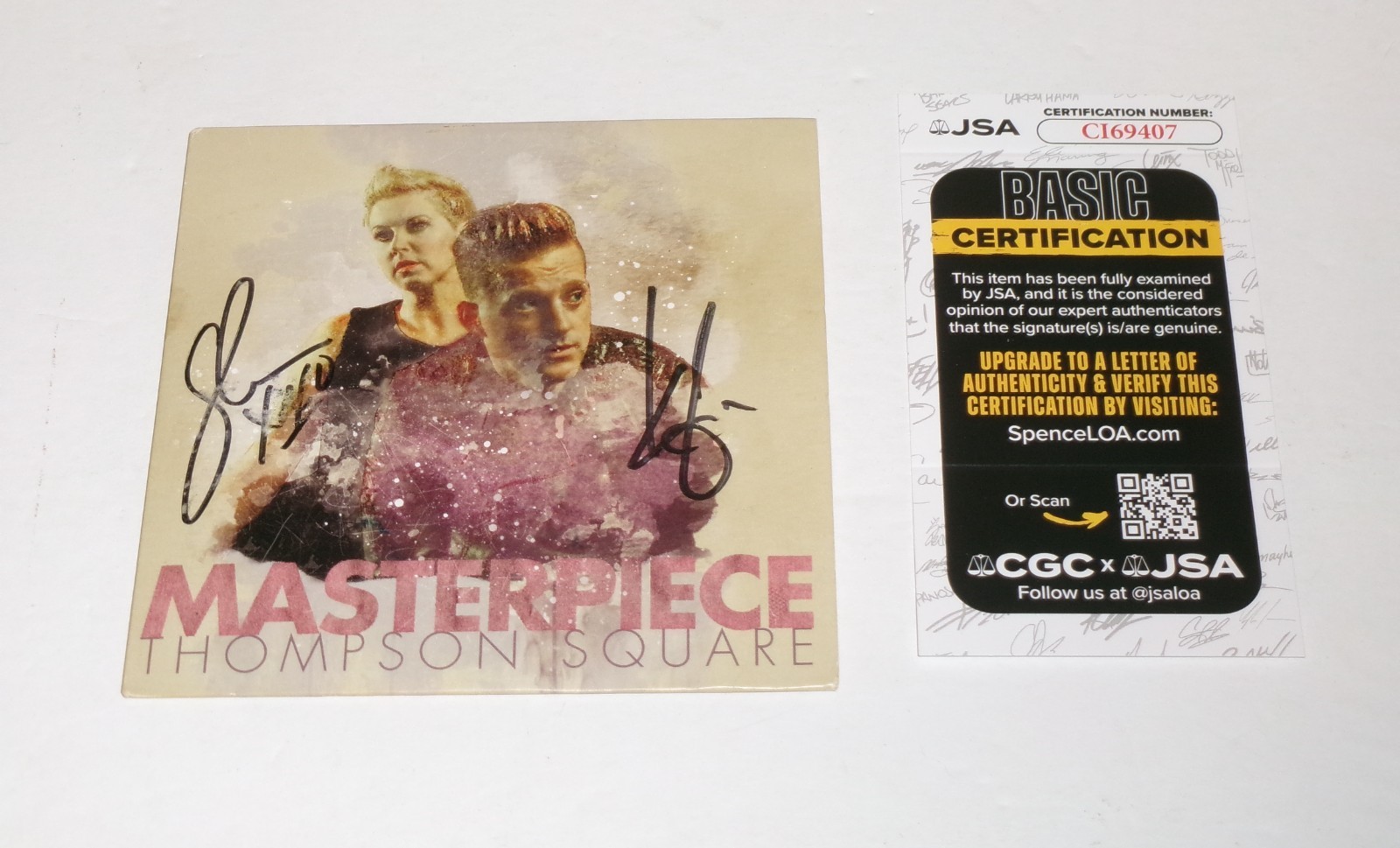 Thompson Square Signed Masterpiece CD FRONT Cover JSA CERT