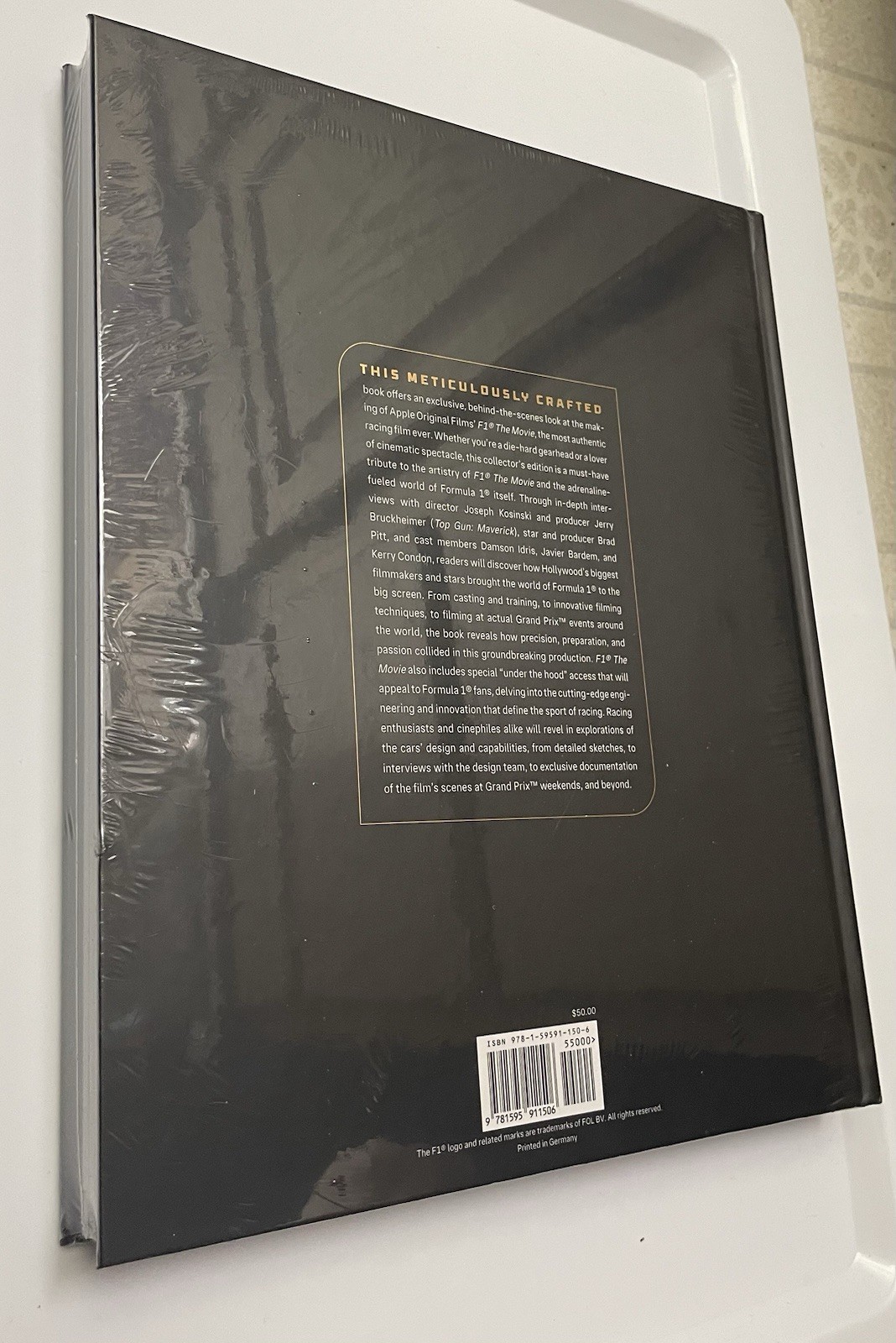 Apple Original Films FYC F1: THE MOVIE Sealed Hardcover Book Brad Pitt