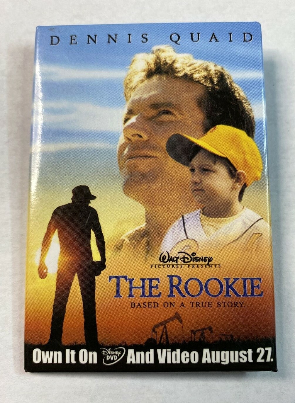 Walt Disney The Rookie DVD/Video Promo Pin Pinback Button Dennis Quaid