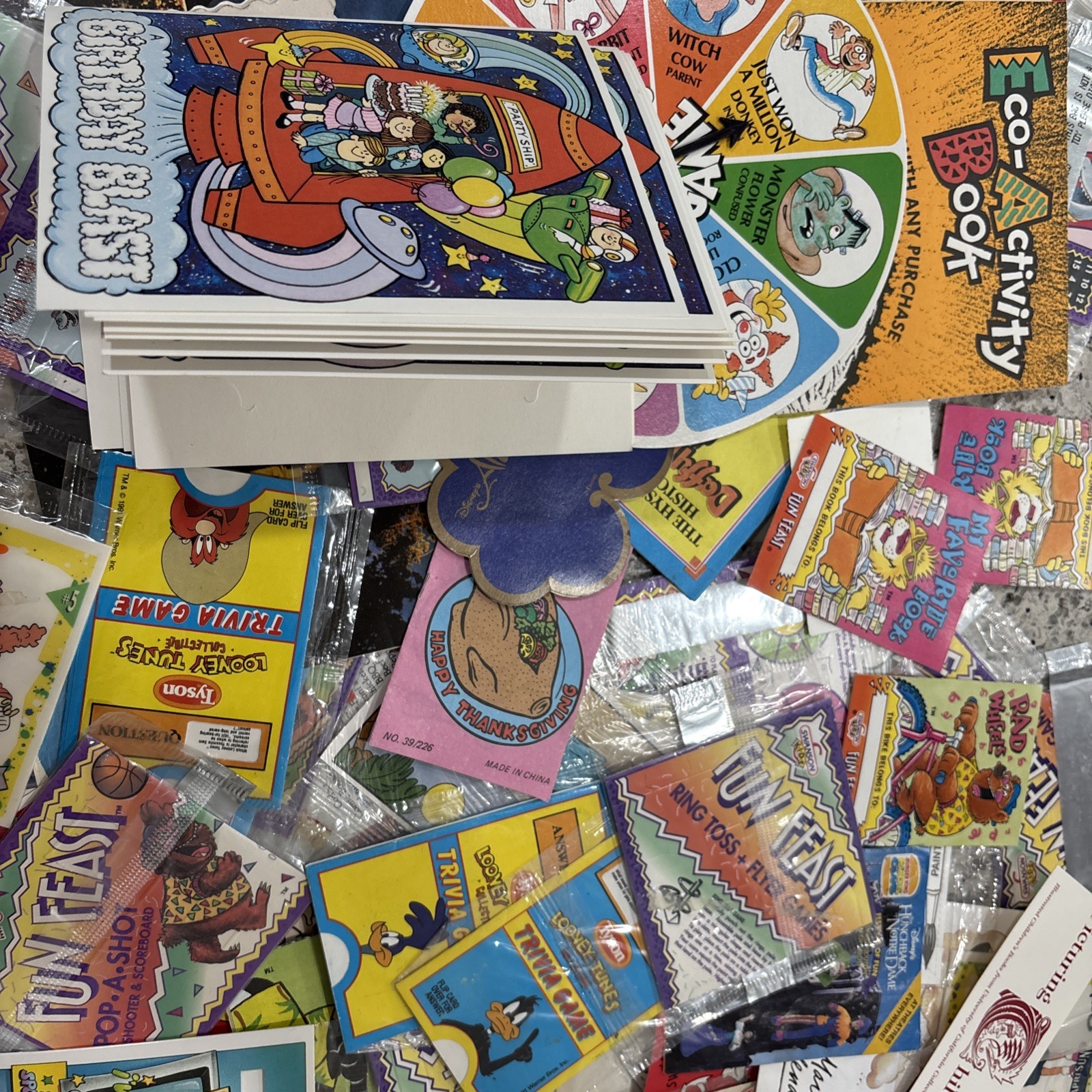 Vintage 100+ 90’s Kid’s Promotional Games, Stickers And Cards.