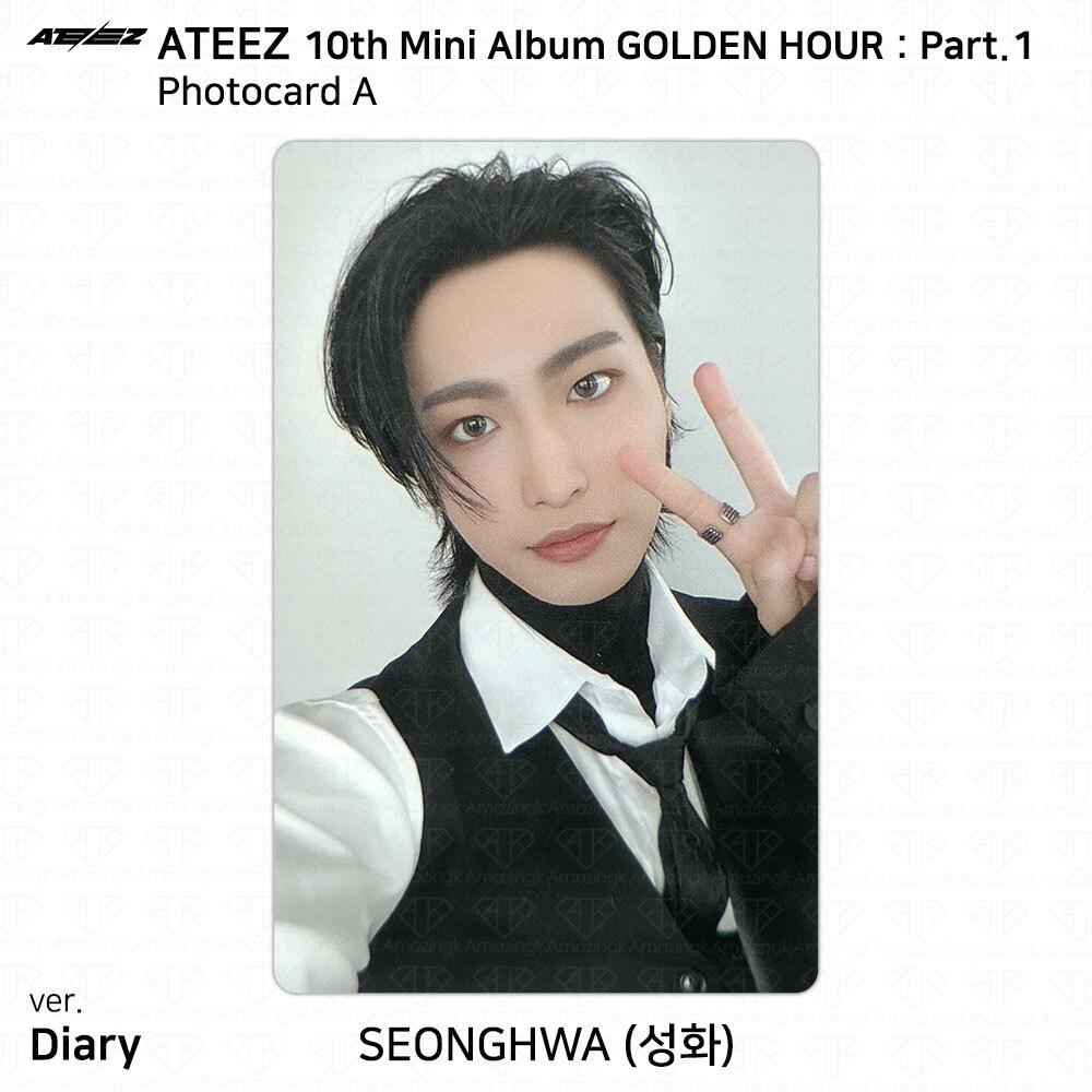 ATEEZ 10th Mini Album Golden Hour Part.1 Photobook Ver Photocard Postcard KPOP