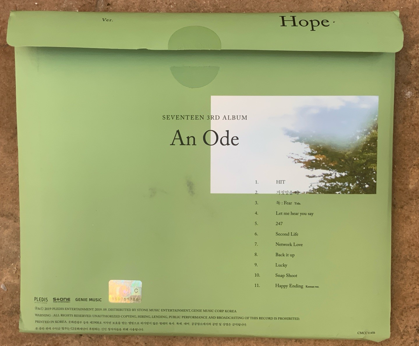 Signed Copy Of The SEVENTEEN 3rd Album “An Ode” HOPE Version