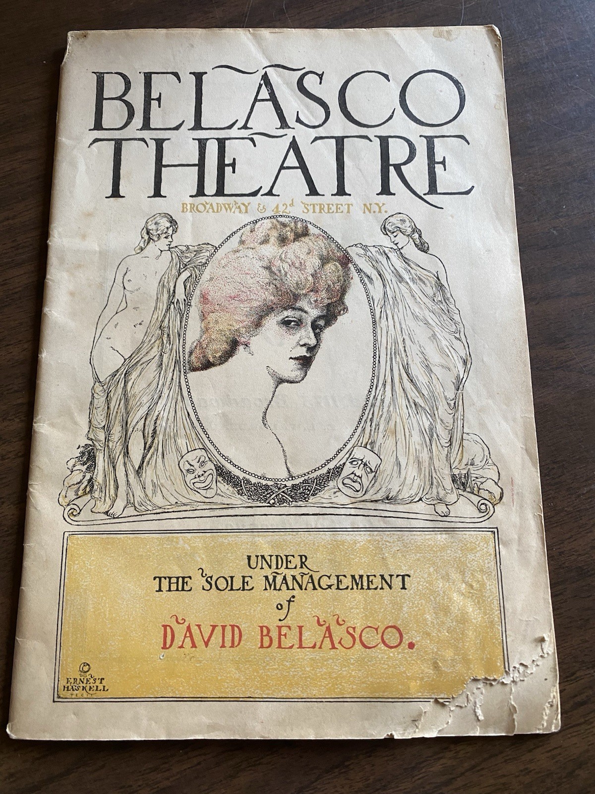 Belasco Theatre 1905 BROADWAY Program 42nd Street BATES Vintage New York Advert