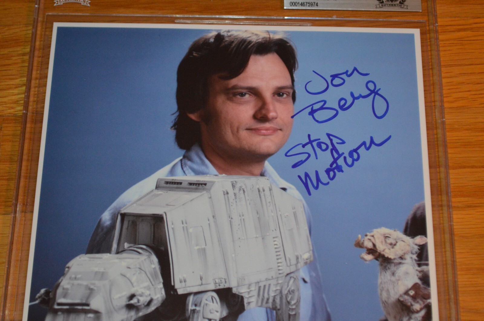 STAR WARS ~ Jon Berg Autographed 8×10 “Stop Motion” Photo ~ BGS Encapsulated COA