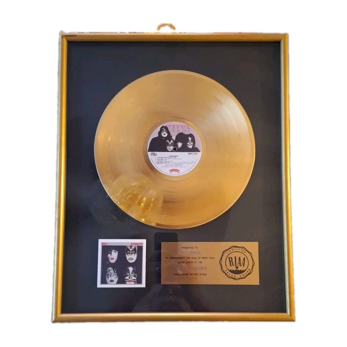 KISS Dynasty LP Gold Non RIAA Record Award Casablanca Replica Paul Stanley