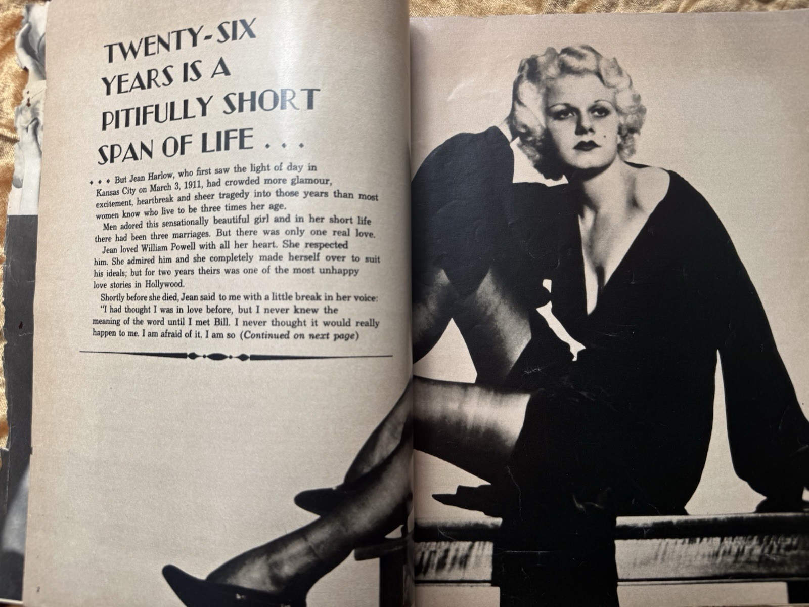 ⭐ Jean Harlow’s Life Story Magazine • Louella Parsons • 100+ Rare Photos 1950s