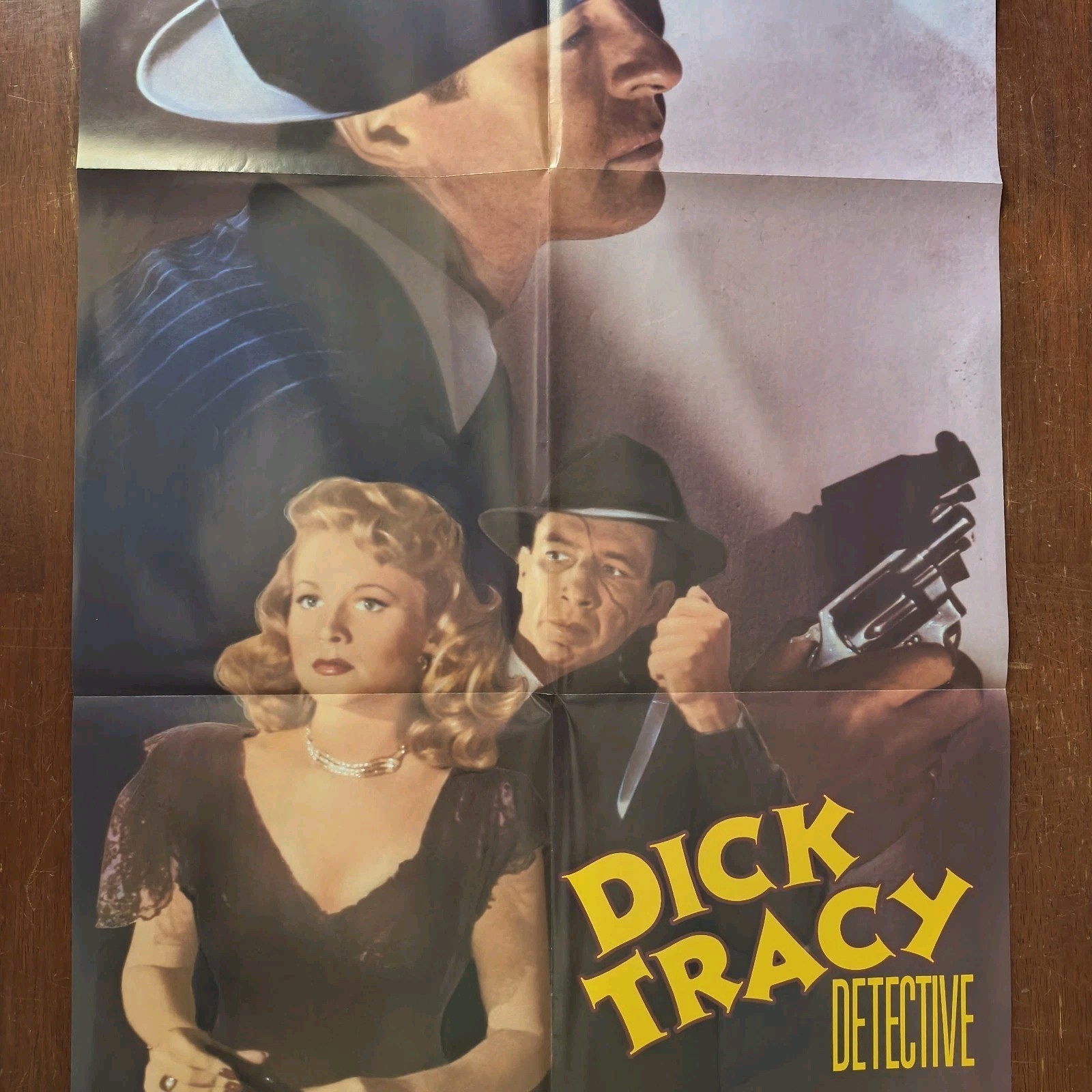 Used Dick Tracy Poster 18×30 Warren Beatty Madonna Al Pacino Folded Movie Poster