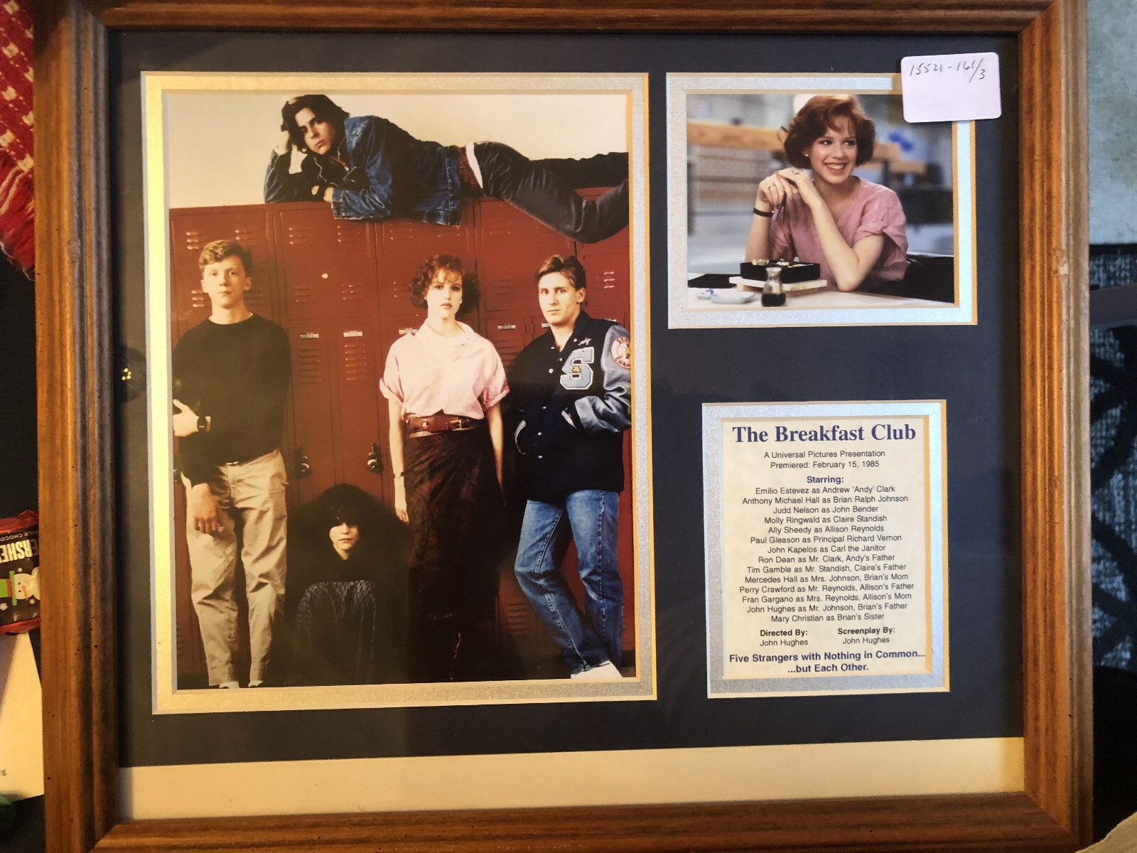 The Breakfast Club Movie Memorabilia Framed Collector Photos with Molly Ringwald