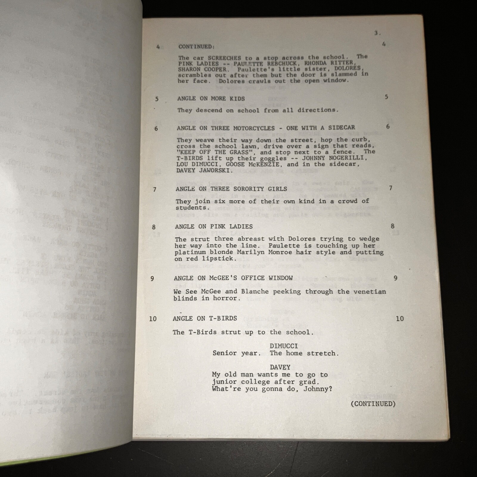 GREASE II 1981 Original Movie Script Eddie Deezen Signed Revised Final Draft COA