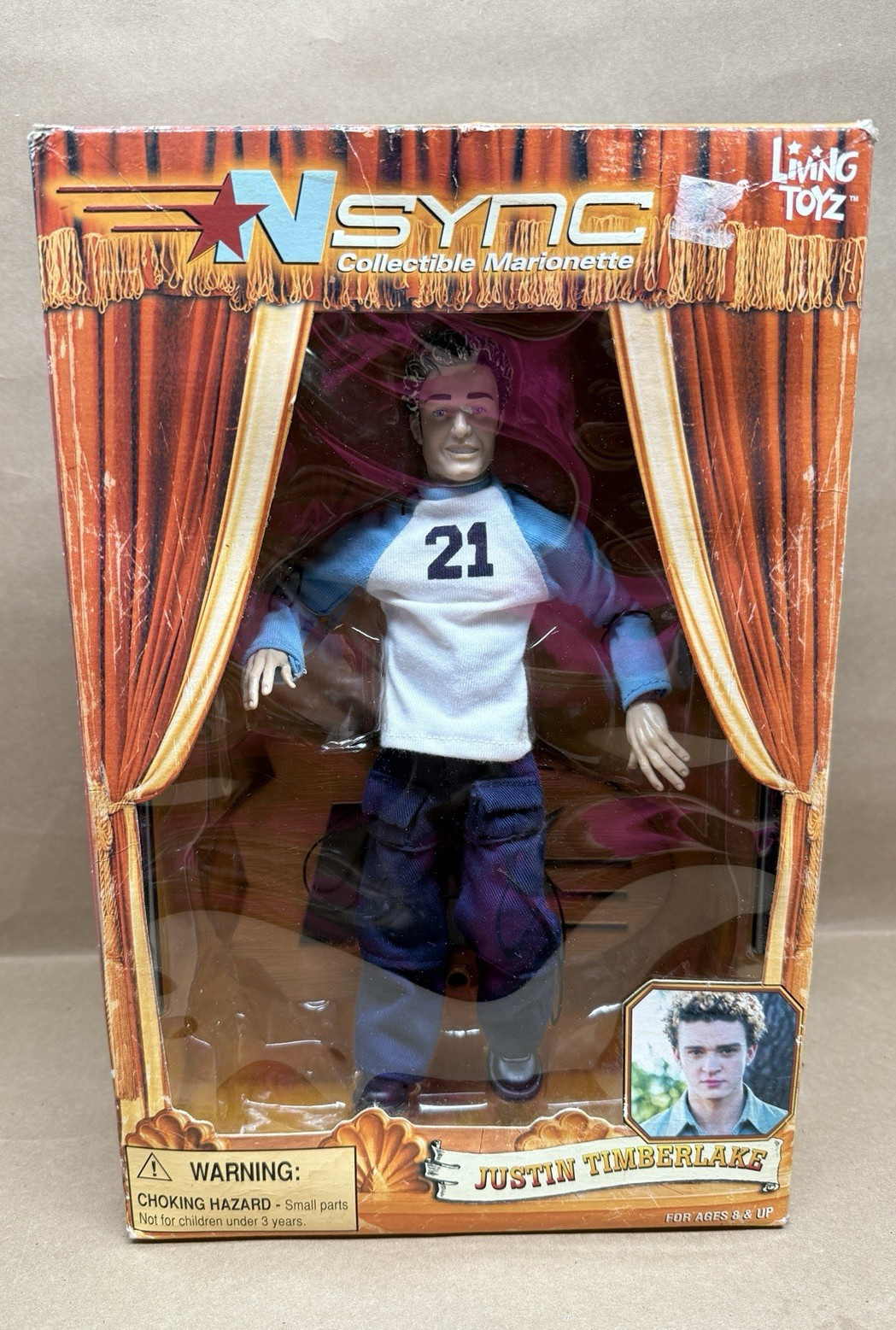 N SYNC Justin Timberlake NEW Collectible Marionette Doll Living Toyz 2000