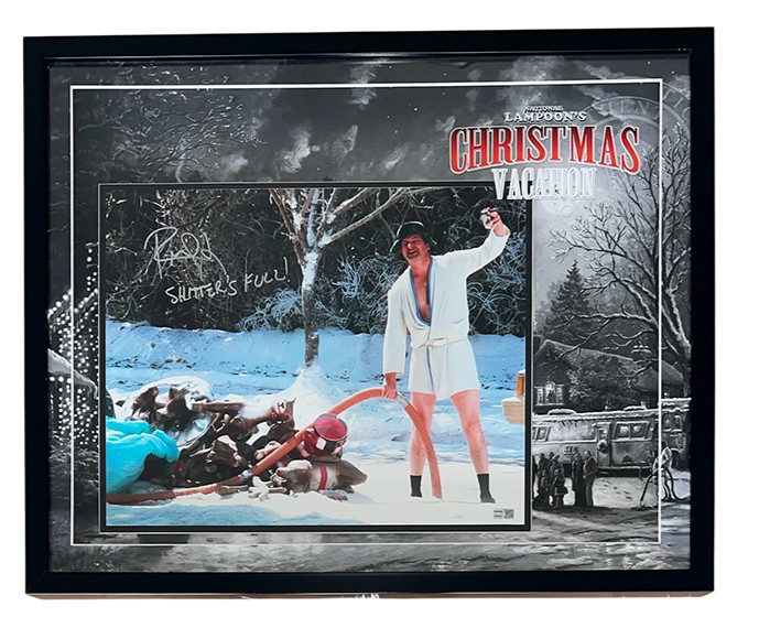 Randy Quaid Signed Christmas Vacation 31.5×24.5 LED Frame Photo Tristar