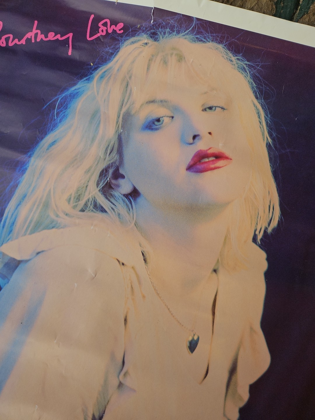 Vintage 90s Courtney Love Hole Band Poster Album Promo 35 X 25 Inches Used