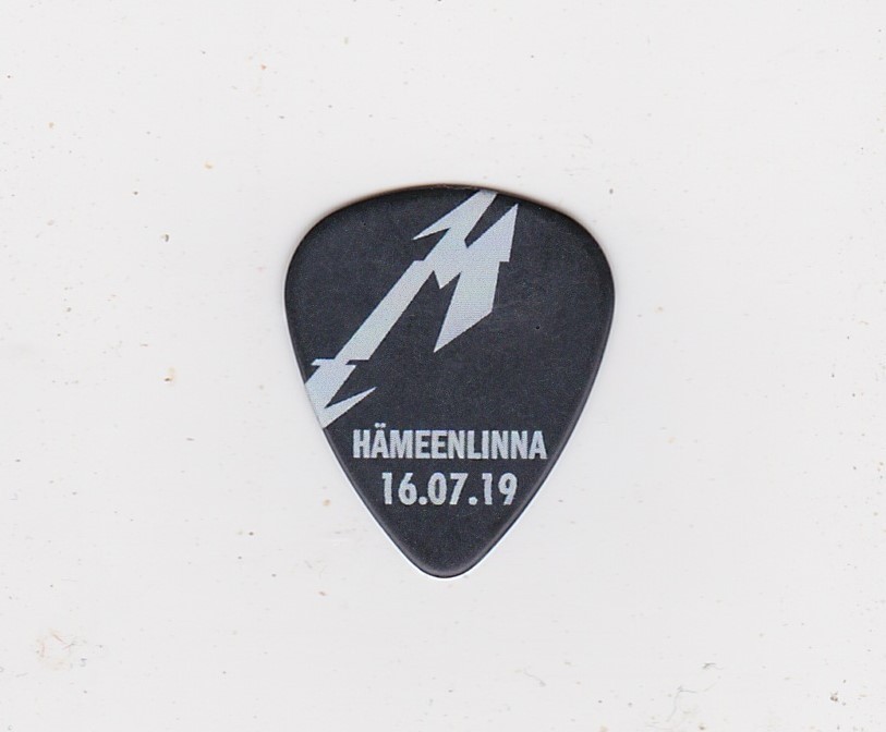 METALLICA TOUR GUITAR PICK Worldwired HAMEENLINNA Finland 16.07.19 July 16, 2019