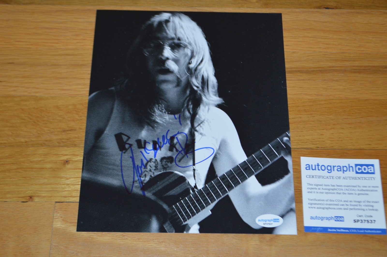 Steely Dan ~ Jeff Skunk Baxter Autographed 8×10 Color Photo with AUTOGRAPH COA