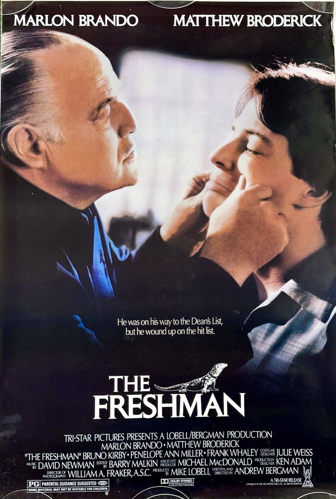 The Freshman 1990 Single Sided Original Movie Poster 27″ x 40″ Marlon Brando