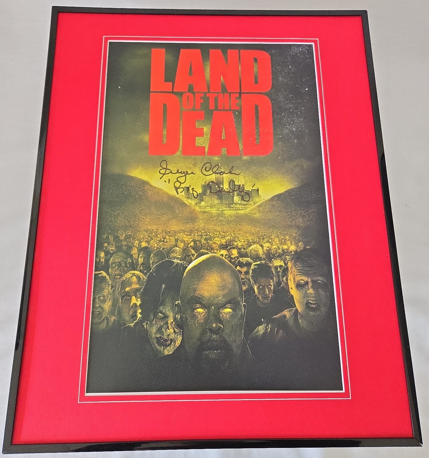 Eugene Clark Signed Framed 16×20 Land of the Dead Poster Display SCC