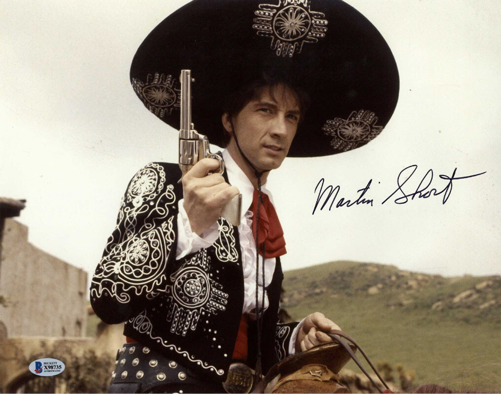 MARTIN SHORT SIGNED AUTOGRAPHED 11×14 PHOTO NED THE THREE AMIGOS BECKETT BAS