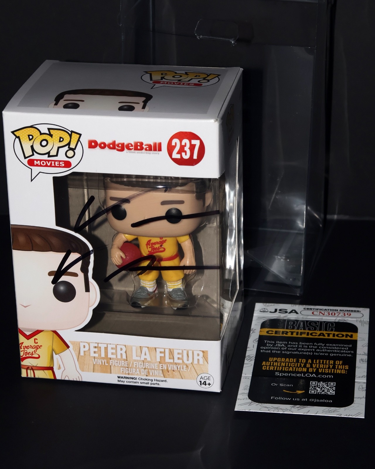 VINCE VAUGHN Signed DODGEBALL Peter La Fleur FUNKO POP! #237 + JSA COA autograph