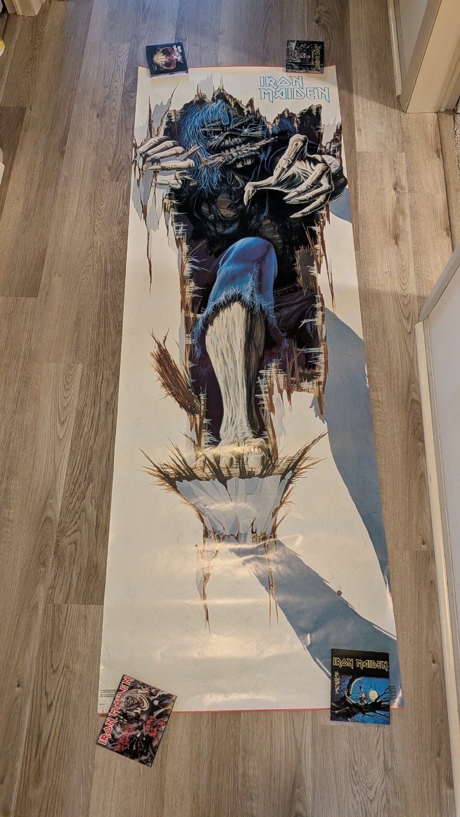 1985 Iron Maiden Derek Riggs “Eddie Through the Wall” Great Southern Door Poster