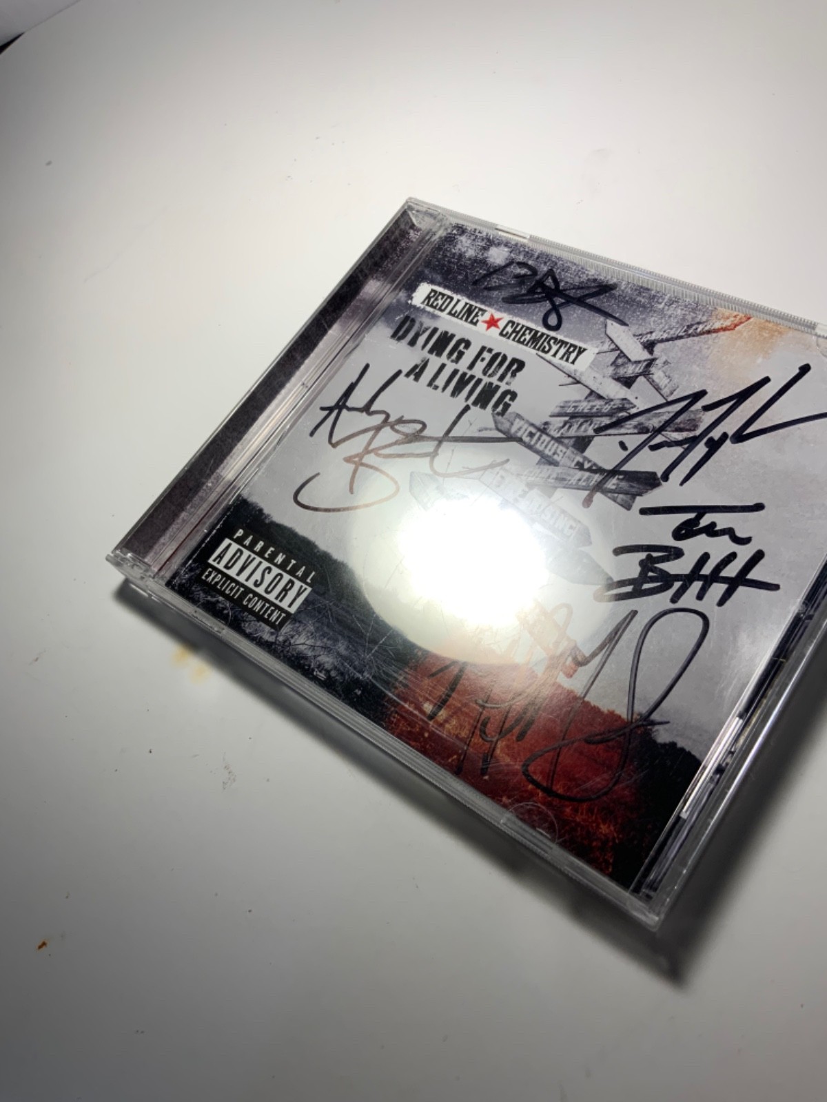 RARE signed red line chemistry- CASE ONLY -NO CD-autographed