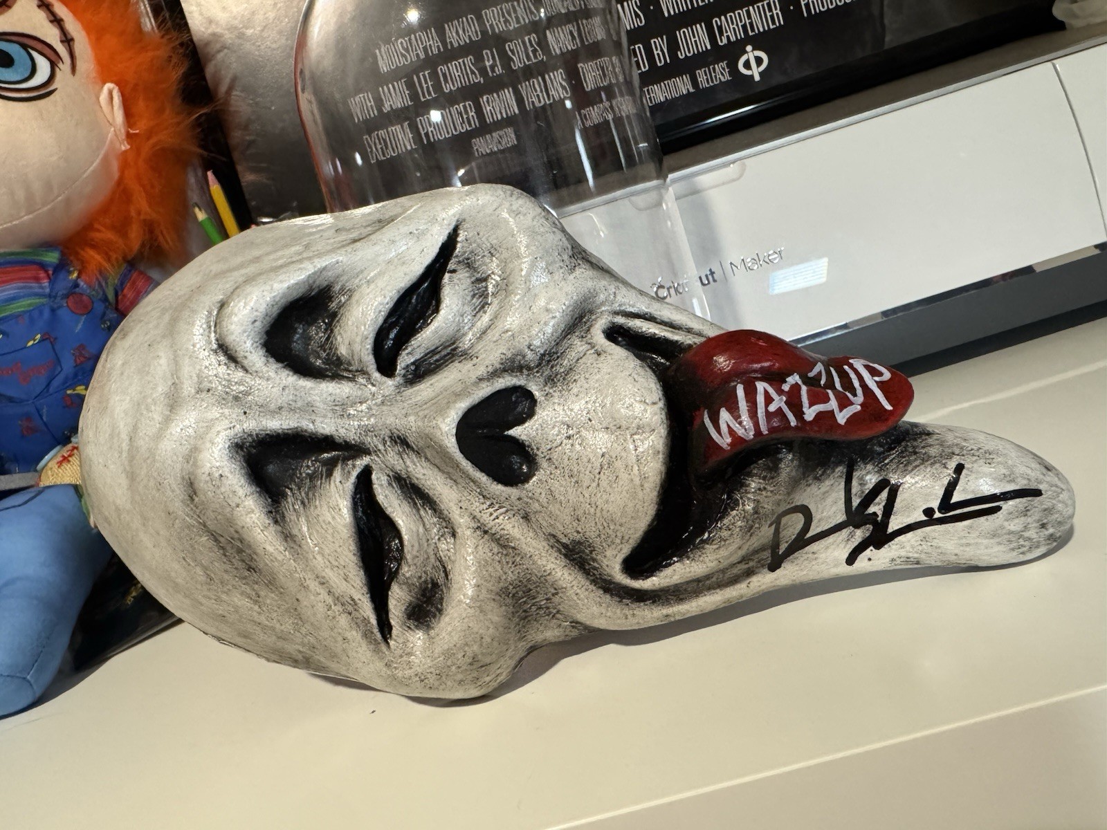 Dave Sheridan Autographed Custom Mask Molded From Original Scary Movie Mask