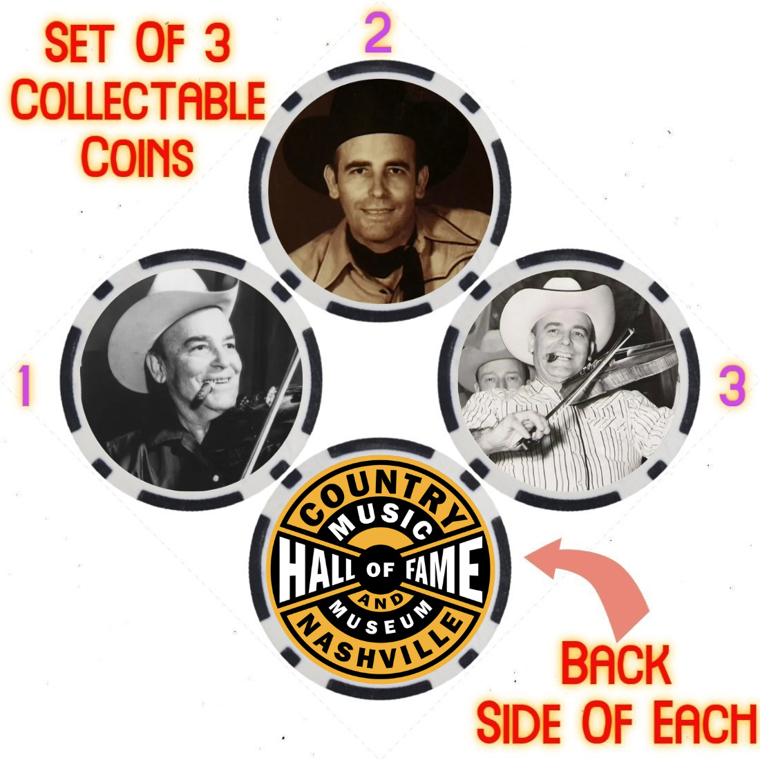 BOB WILLS – COUNTRY MUSIC HALL OF FAMER – COLLECTABLE COIN SET