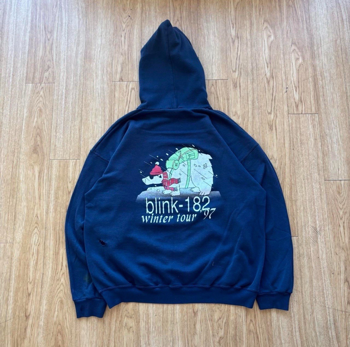 Vintage 1997 Blink-182 Winter Tour Hoodie. Crazy Front and Back Design Size XL