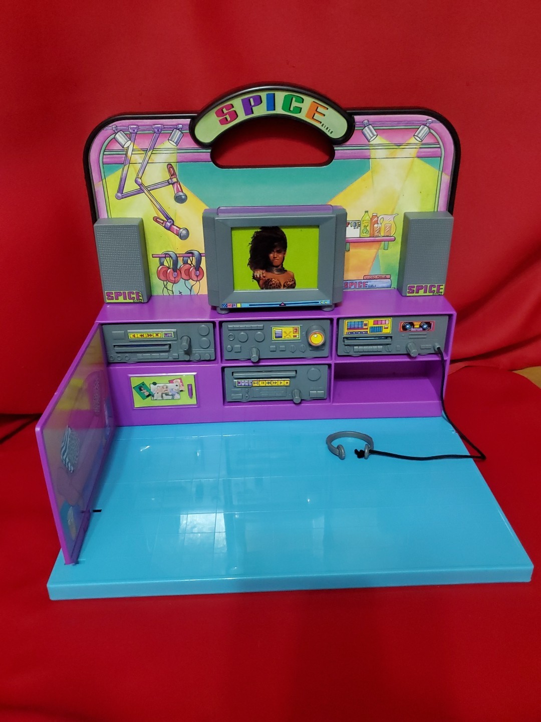 Vintage Spice Girls Dolls Set And Sound Stage + Accessories