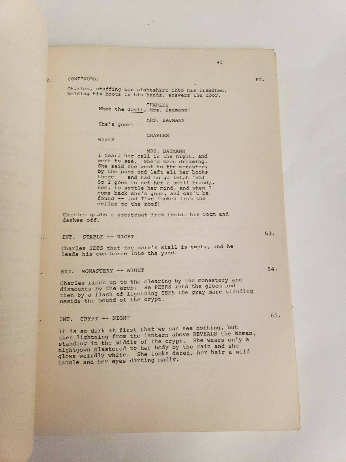 THE BRIDE / Lloyd Fonvielle 1984 Screenplay STING plays Frankenstein Horror Film