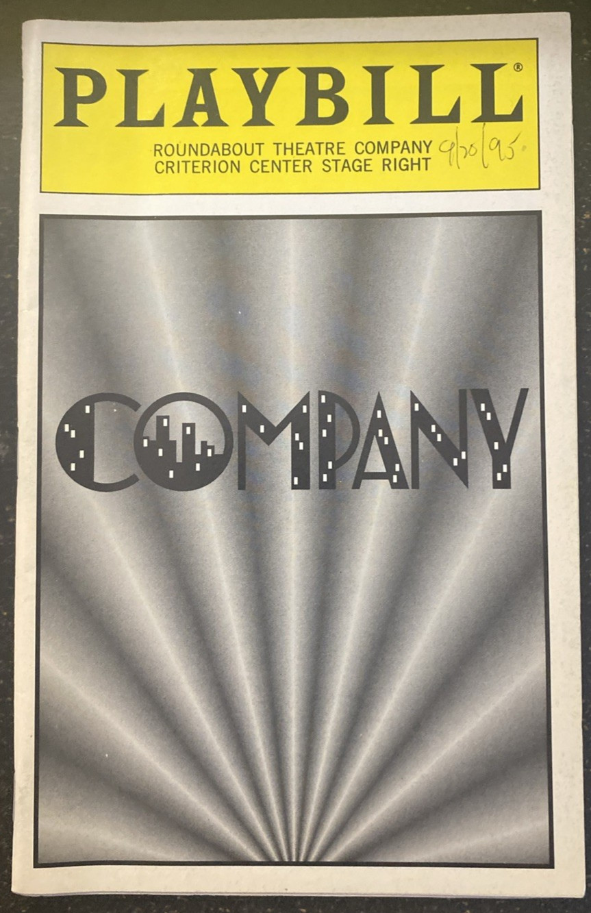 Company Opening Night Broadway Playbill Sondheim 1995 Boyd Gaines WRITING