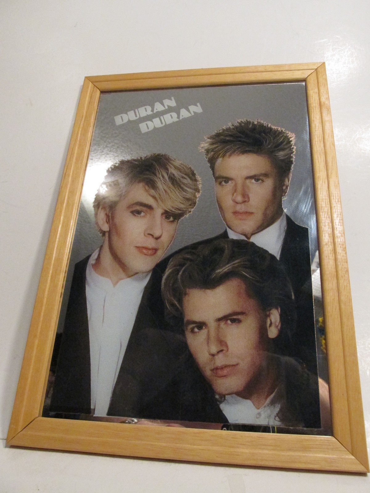 FRAMED 13X9 VINTAGE 1980S DURAN DURAN WALL MIRROR CARNIVAL STATE FAIR STYLE 80S
