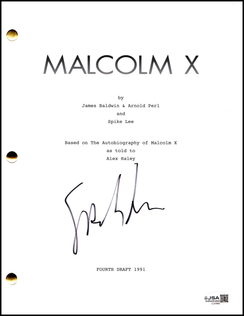 Spike Lee Signed Autograph Malcolm X Full Movie Script Screenplay w/ JSA COA