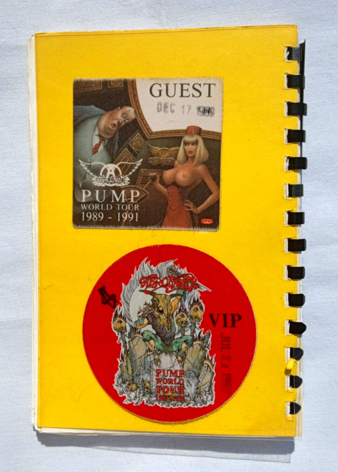 AEROSMITH 1989 / 1990 Authentic Pump North American Tour 104-Page Tour Itinerary