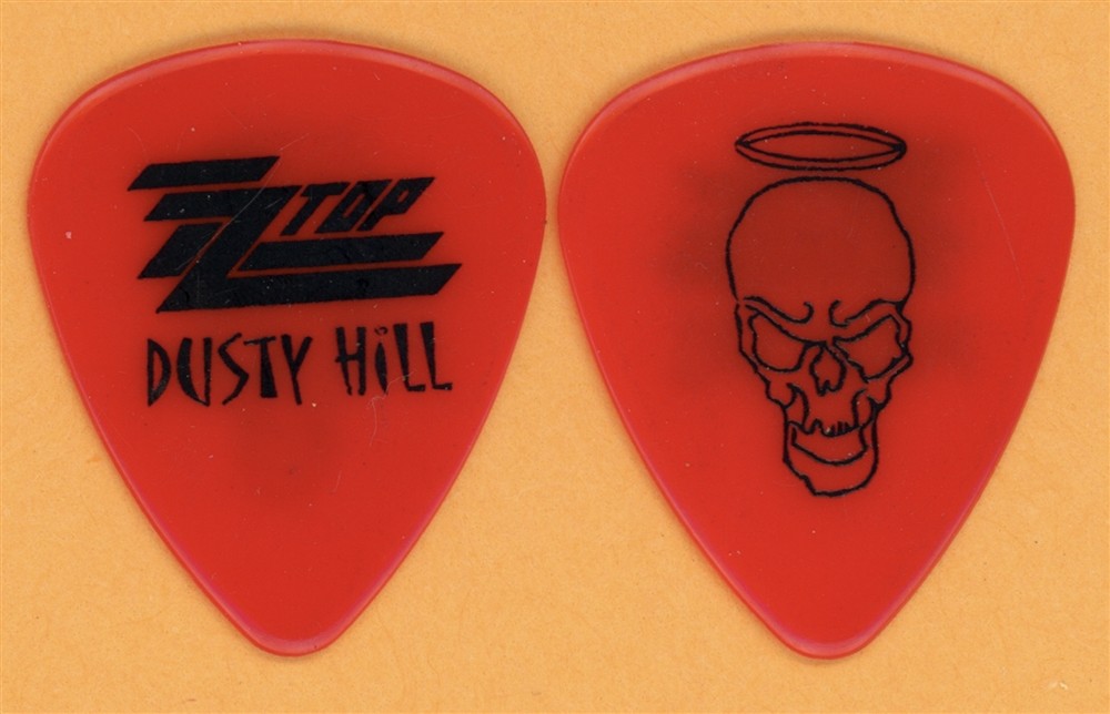 ZZ Top Dusty Hill Angel Skull Vintage Guitar Pick – 2009 40th Anniversary Tour