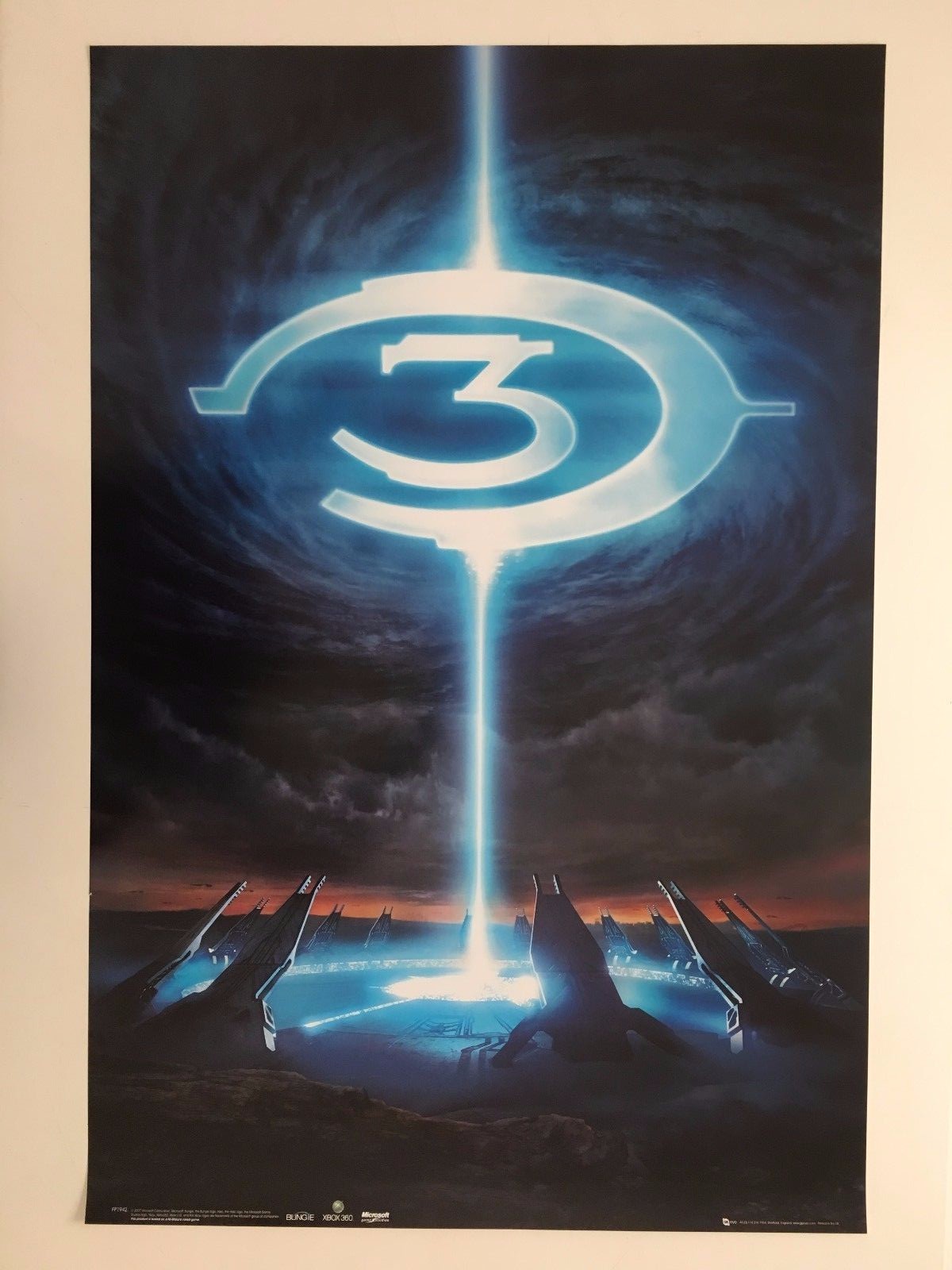 HALO 3, AUTHENTIC LICENSED 2007 MICROSOFT XBOX 360 POSTER