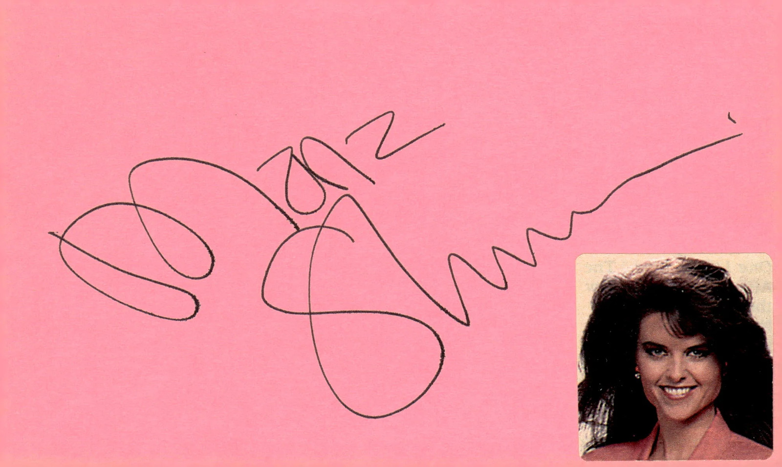 Maria Shriver Signed Auto 3×5 Index Card News Reporter