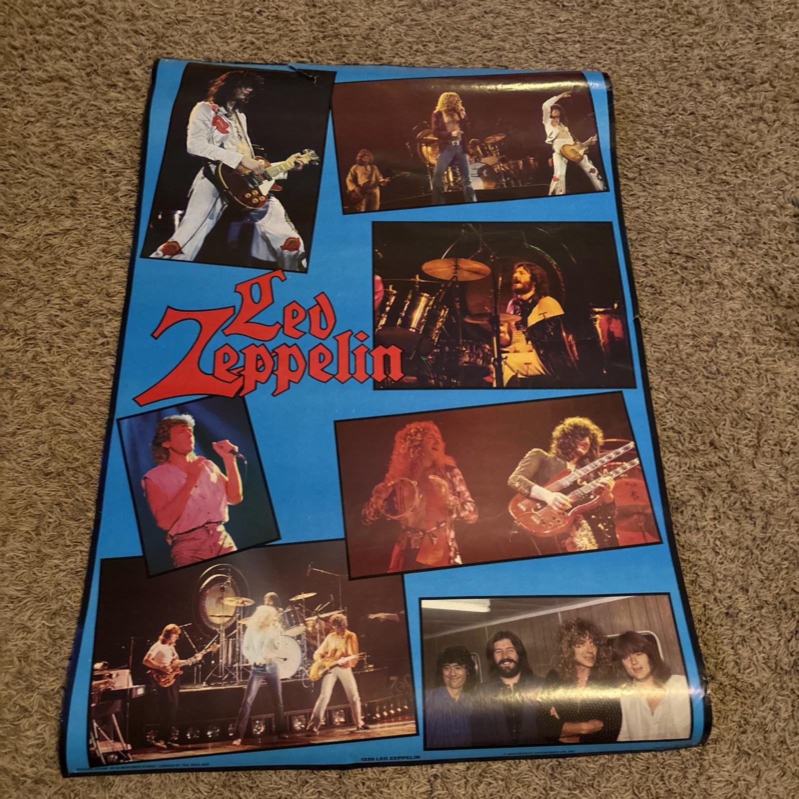 1987 Vintage Led Zeppelin Poster 24”x35”