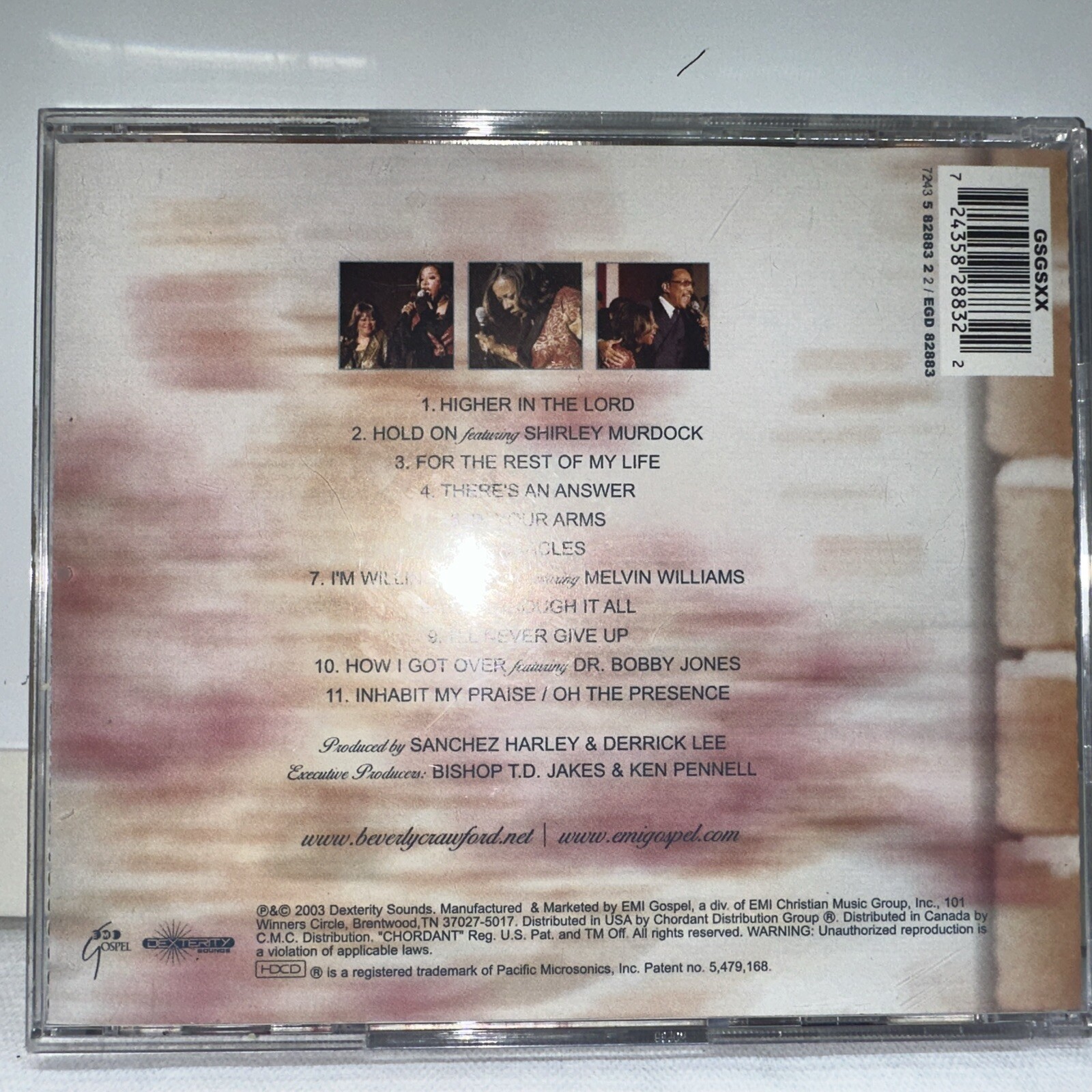 Cd Case Only Signed By Beverly Crawford Autograph Keep Sake Music Collectable
