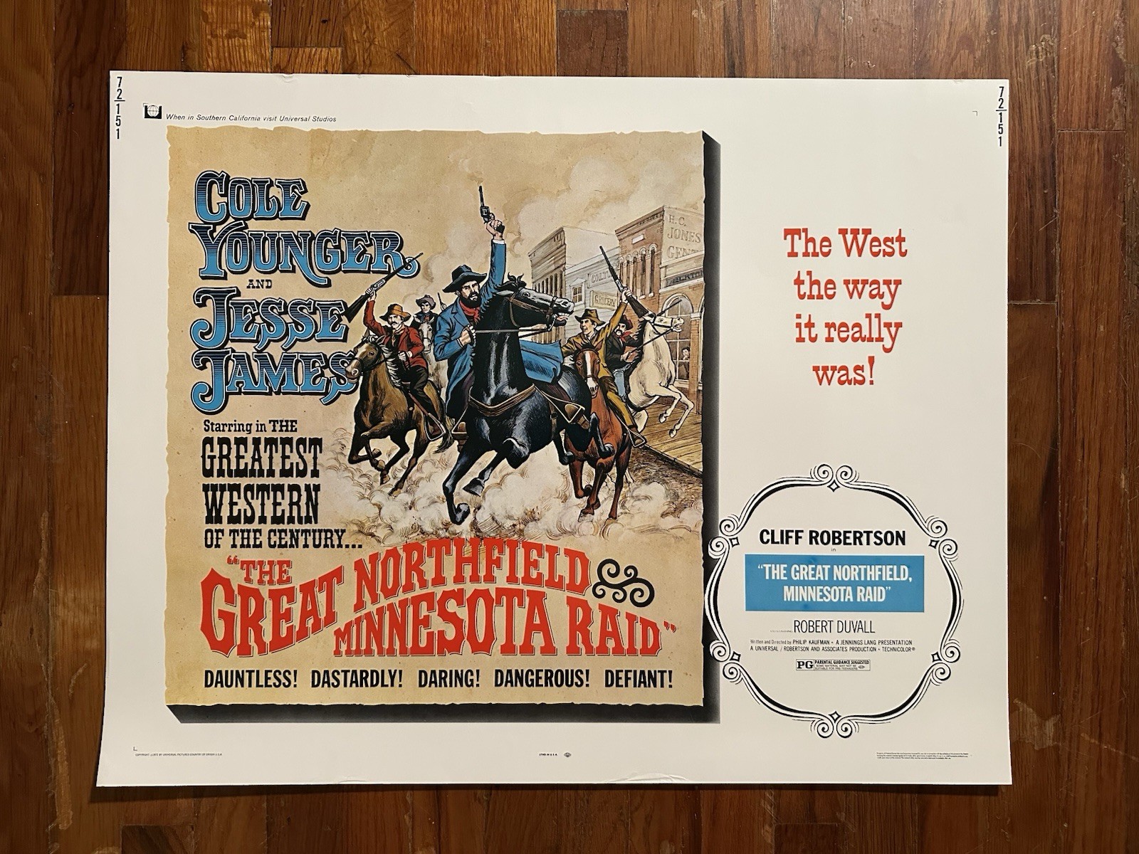 The Great Northfield Minnesota Raid (1972) Original Half Sheet Movie Poster